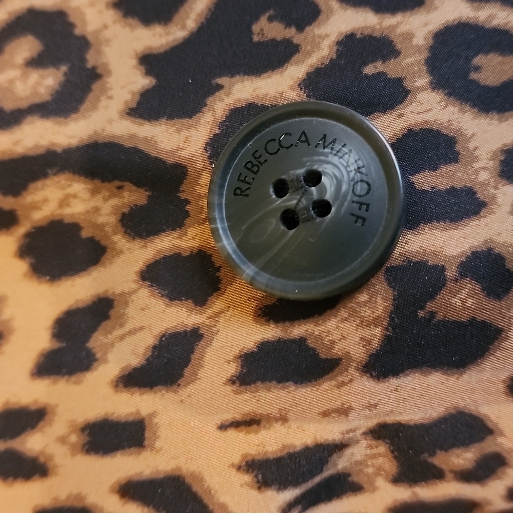 NWT Rebecca Minkoff LEOPARD Animal Print MAXI TRENCH Coat - Picture 10 of 14